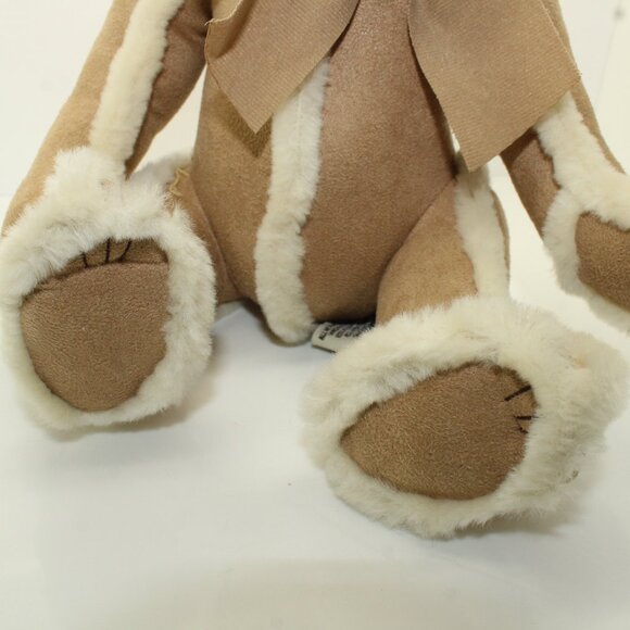 Bath & Body Works Plush HI I'M GINGERBREAD Teddy Bear 9" Two Tone Sherpa Suede - Picture 3 of 10